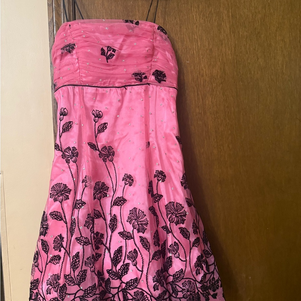 Windsor Pink Dress with Black Accents
